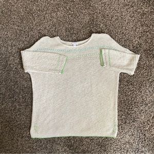 J. Jill multicolor stitch work 3/4 sleeve sweater size Medium